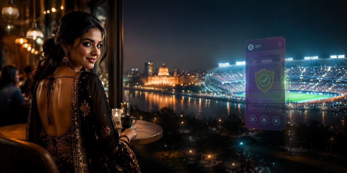 User making mobile payment using UPI in Delhi